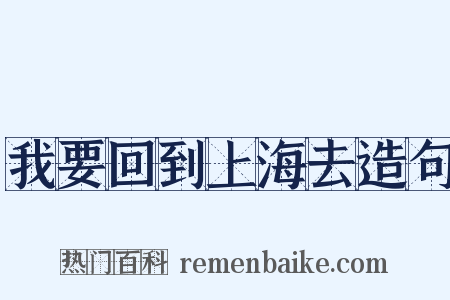 我要回到上海去造句是什么意思的图片